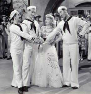 Ben Blue, Red Skelton, Ann Sothern & Rags Ragland in Panama Hattie (1942 film)