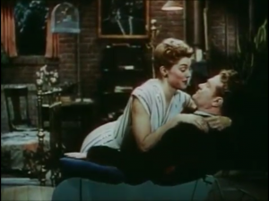 Red Skelton and Esther Williams (as the reconciled newlyweds) in Bathing Beauty