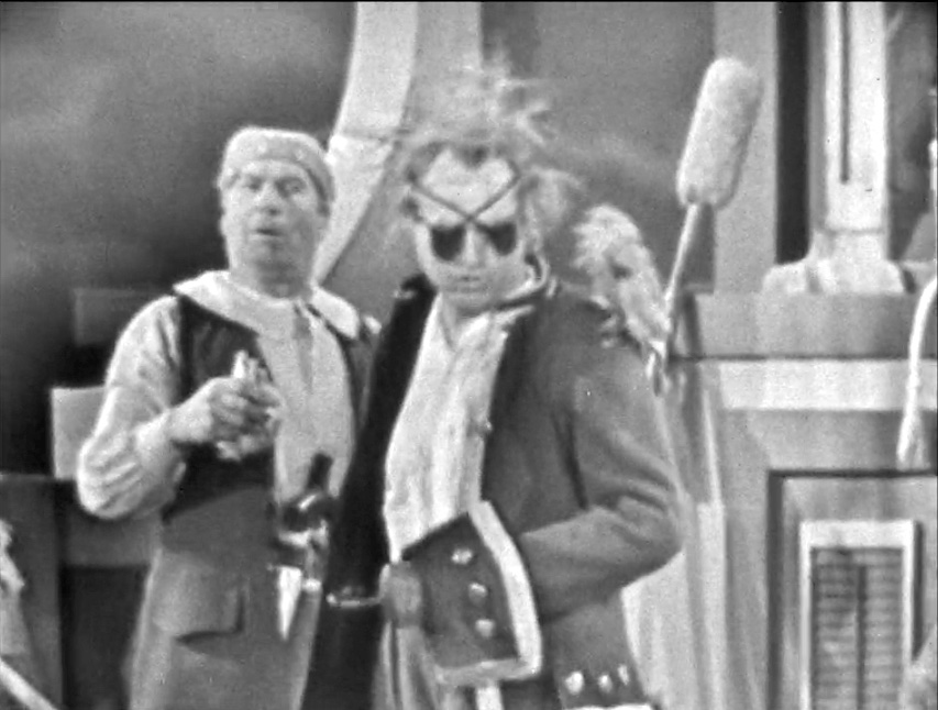 Red Skelton as Captain Hook - with eyepatches over BOTH eyes!