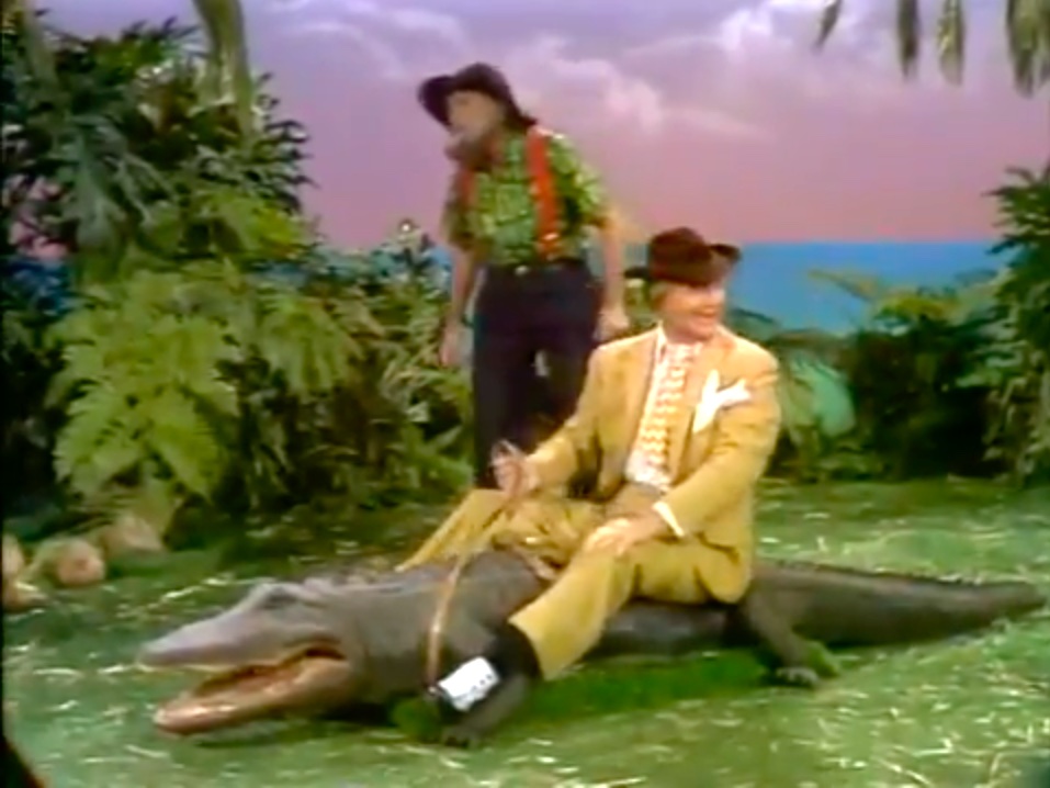 Clem Kadiddlehopper arrives from the shipwreck via alligator!