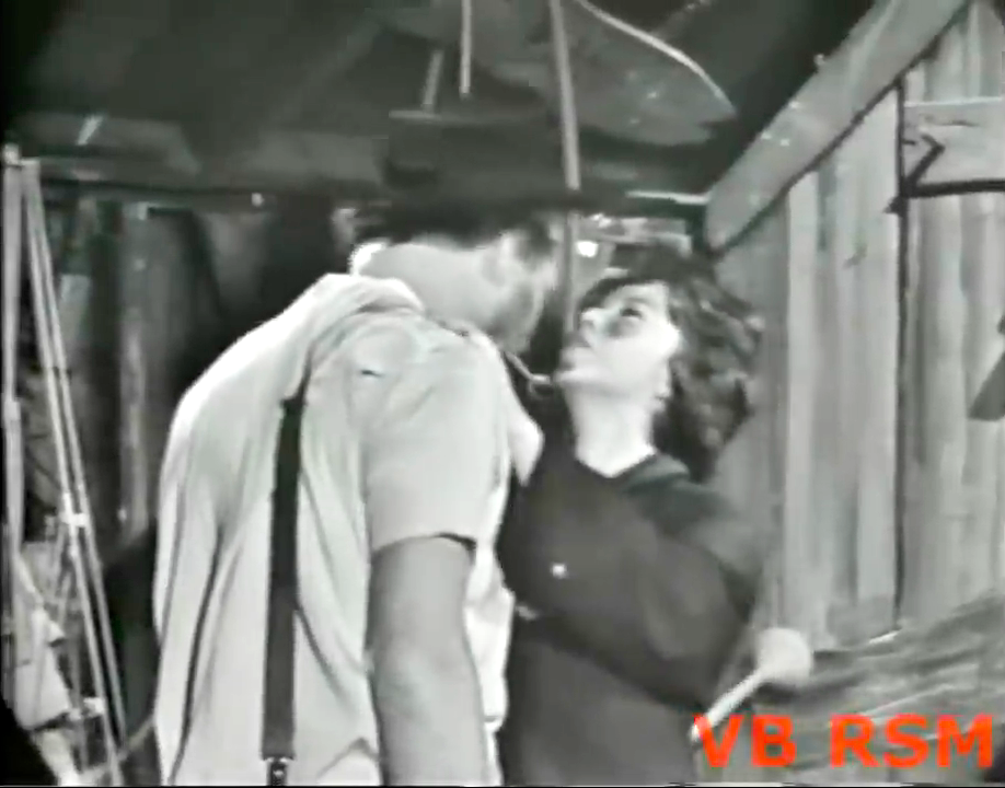 Freddie the Freeloader shares a romantic moment with Shirley Temple