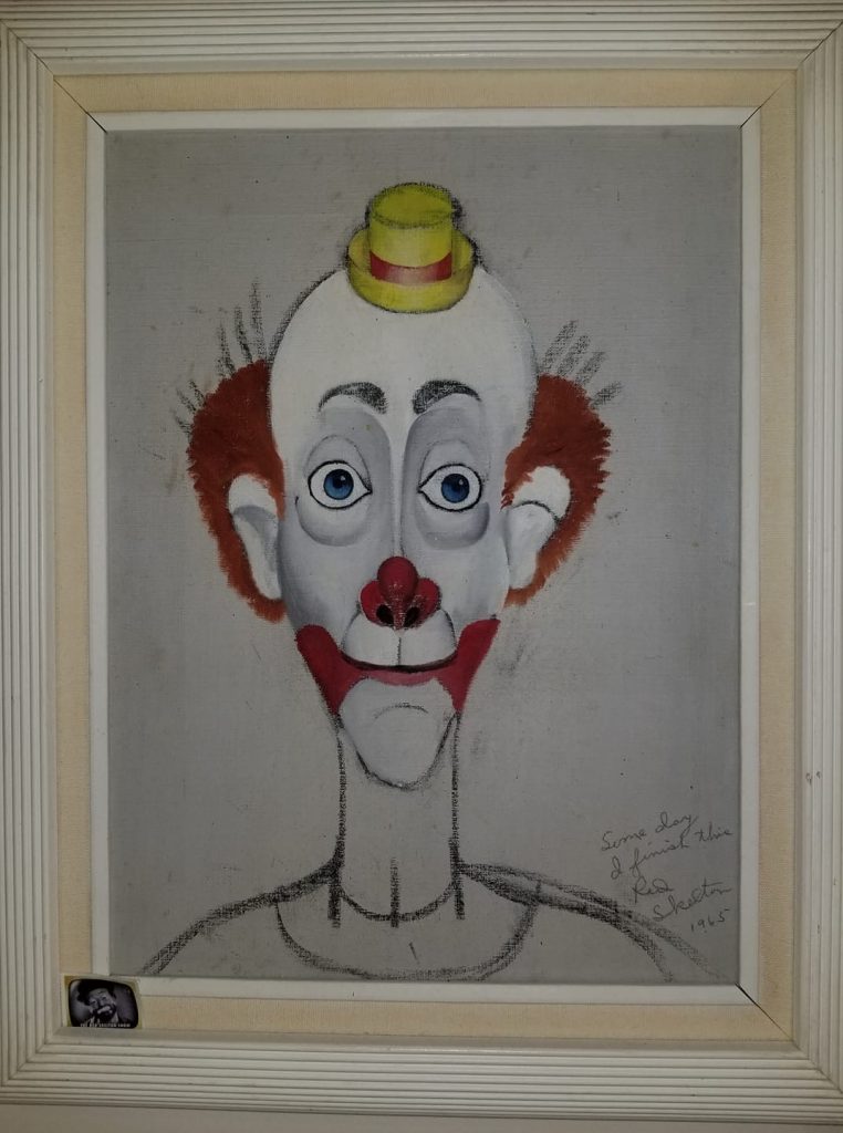 Red Skelton's painting of an unidentified whiteface clown
