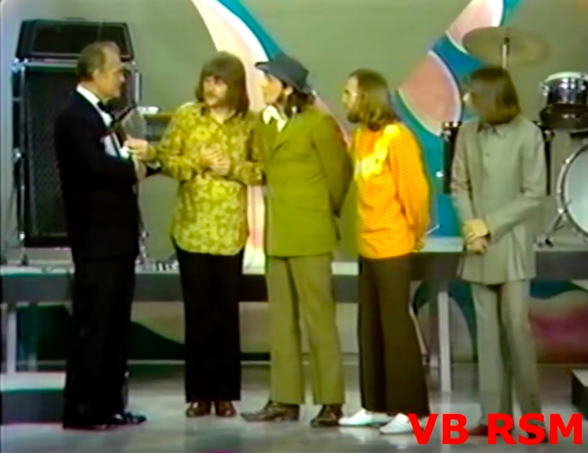 Red Skelton onstage with Iron Butterfly