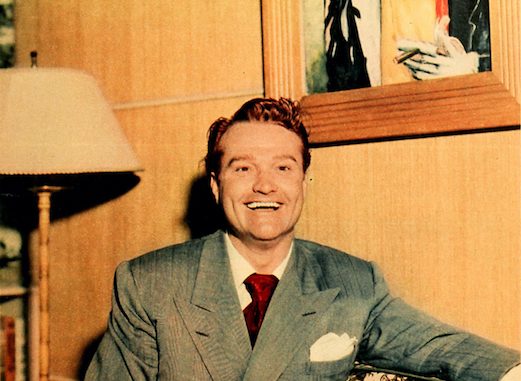 Red Skelton with his artwork, 1948