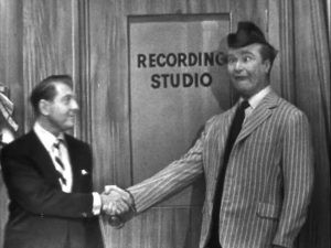 David Rose meets Clem Kadiddlehopper at the music store in "Cafe Paree" on The Red Skelton Show