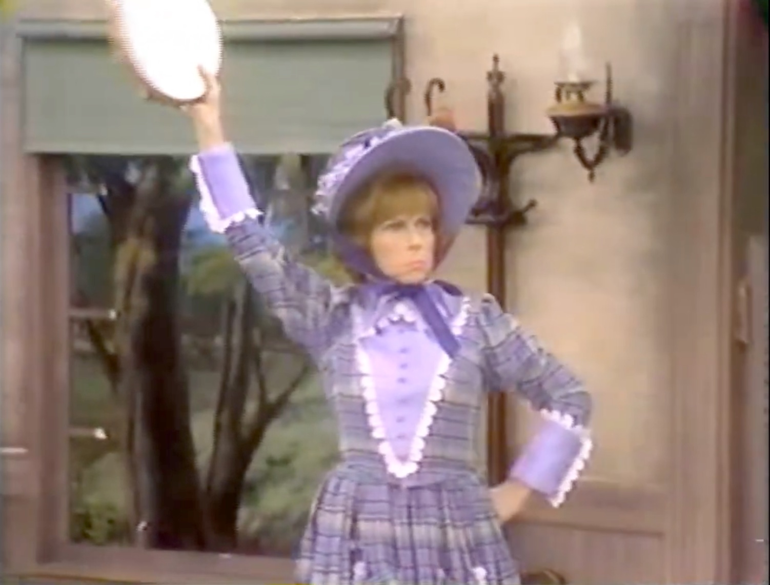 Agnes Moorehead as Bertha Bluenose, come to shut down Deadeye's Saloon!