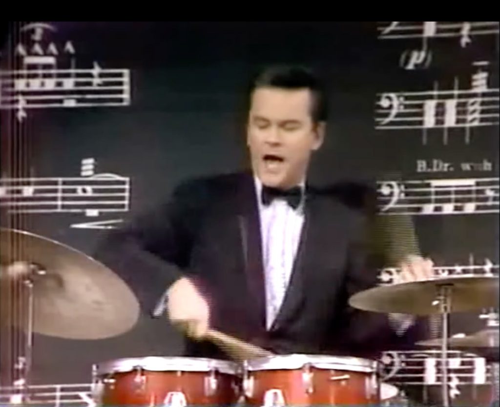 Bob Crane playing the drums in How You Gonna Keep 'Em Down in the Dump?