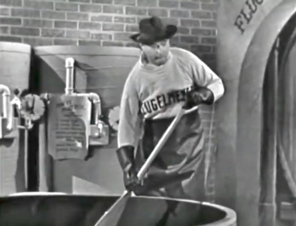 Clem Kadiddlehopper is working at Flugelmeyer's Brewery - but watching him make a a batch, I'm not willing to drink it!