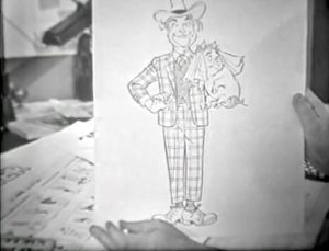 Sketch of Clem Kadiddlehopper by Al Capp in "Clem in Dogpatch"
