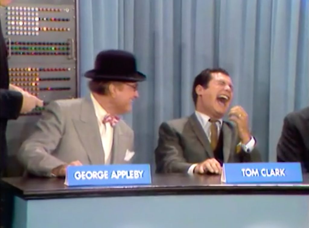 George Appleby delights in ad libbing and cracking up his fellow contestant on the game show