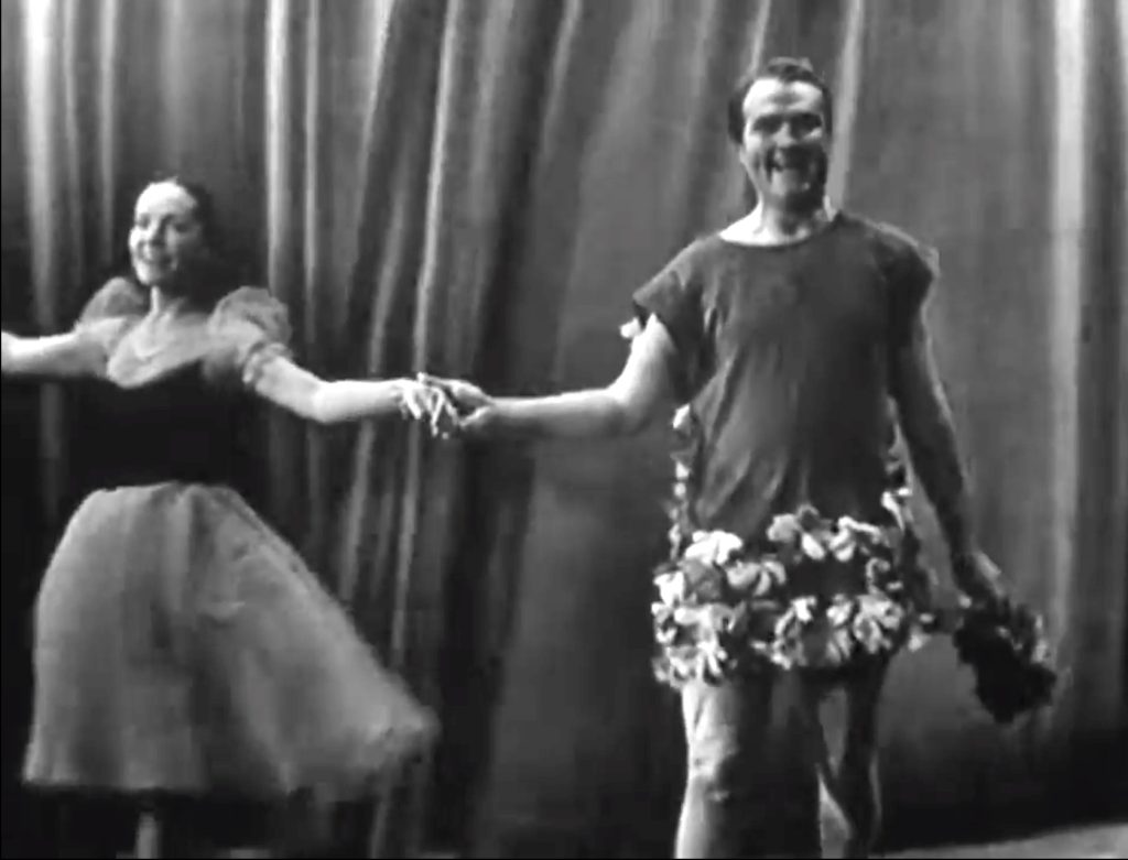 Curtain call for Nana Gollner and Red Skelton in The Spectre of the Rose