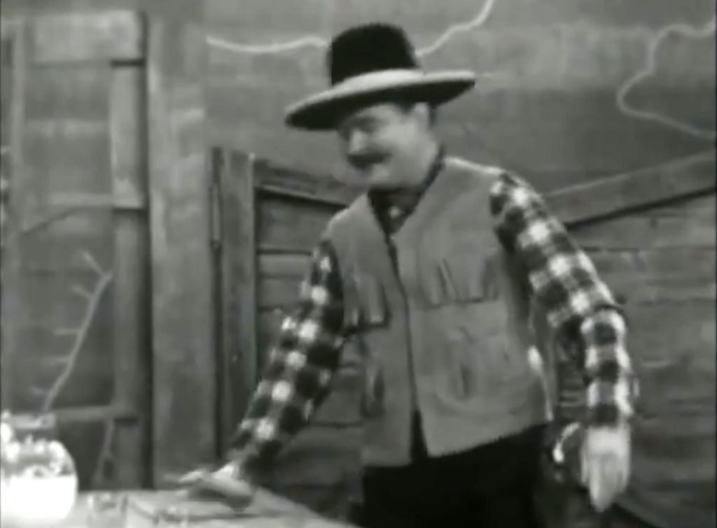 Deadeye with his misbehaving mustache