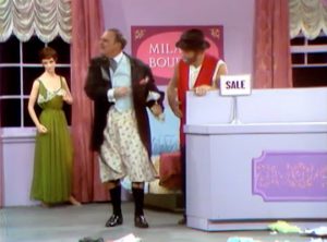 After the fire sale - "Bring back my trousers!" - Terry-Thomas and Freddie the Freeloader in "Clothes Make the Bum"