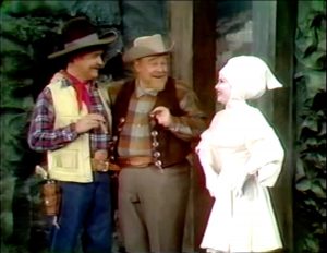 Sheriff Deadeye and Big Pappy meet a beautiful female ghost