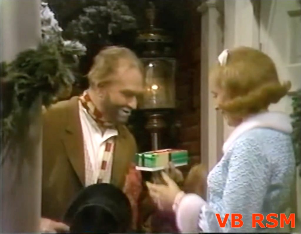 Freddie the Freeloader gives the "filthy rich" Mrs. Skelton a cake of soap