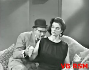 George Appleby (Red Skelton) and his wife Clara (Jane Russell) in "Will the Real Clara Appleby Shut Up?"