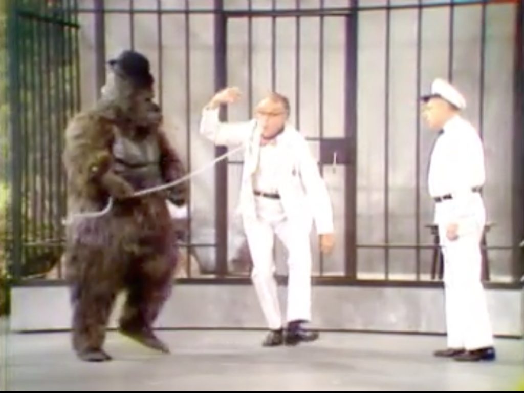 George walking the gorilla in Rings on Her Fingers Also Go Through Your Nose - The Red Skelton Hour season 17