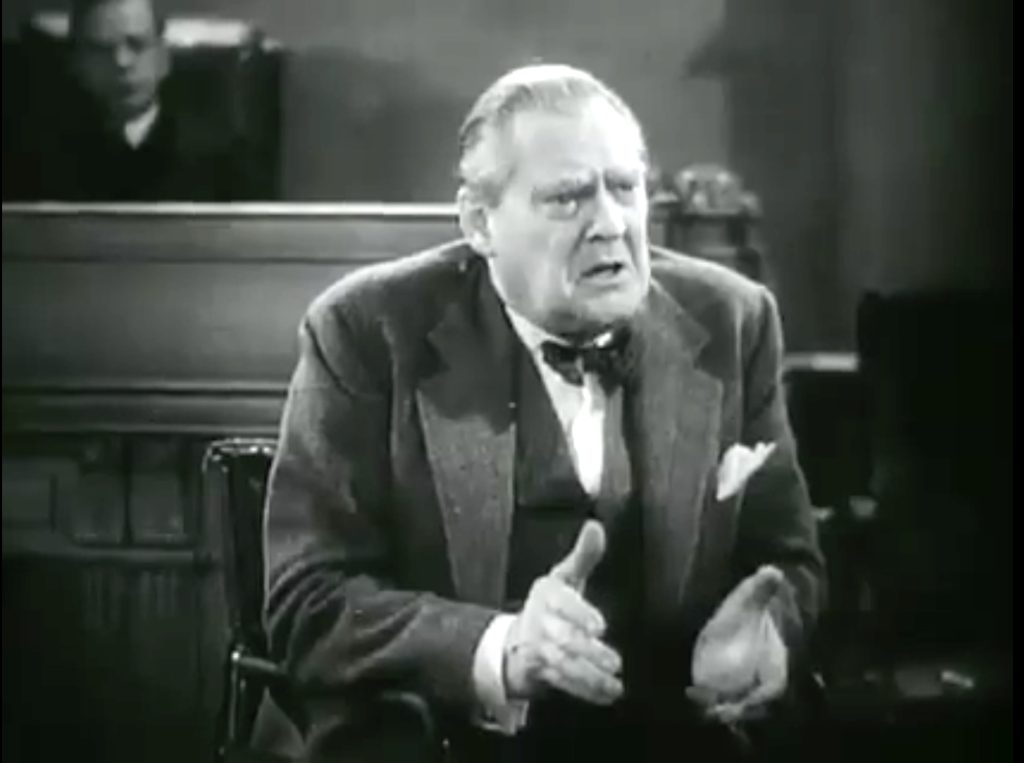 Dr. Gillespie (Lionel Barrymore) testified on Dr. Kildare's behalf