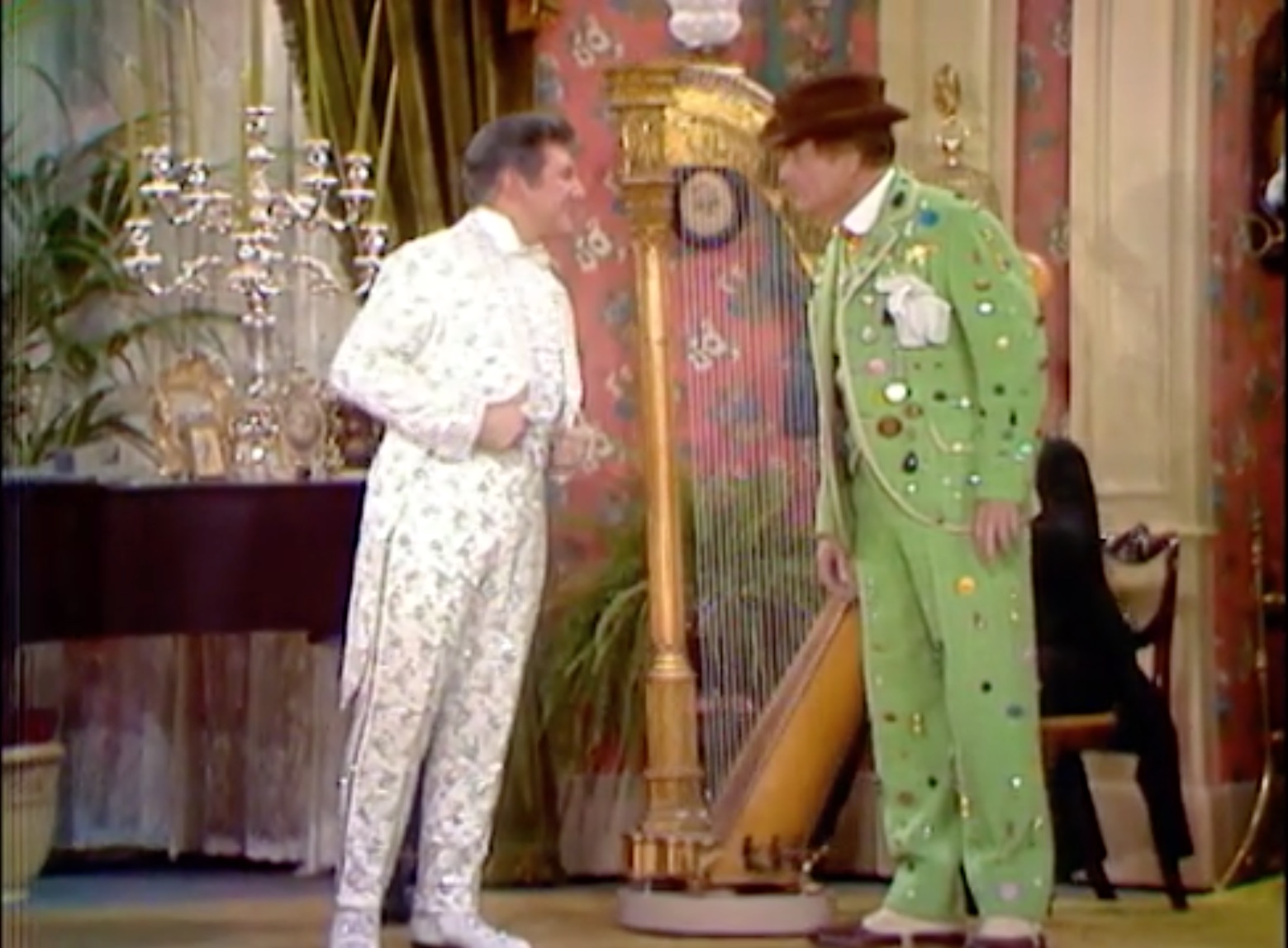 Liberace and Clem Kadiddlehopper at their glittery best in The Red Skelton Hour episode, "I Never Met a Pig I Didn't Like"Z