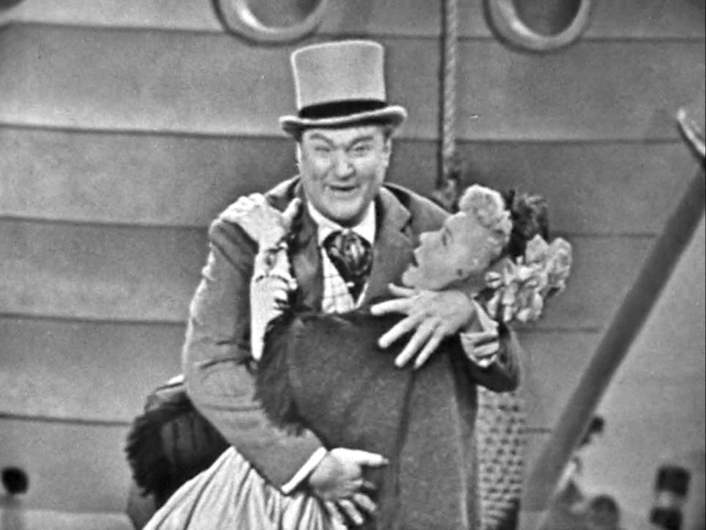 Not-so-shy George Appleby kissing his future wife - I was playing possum!