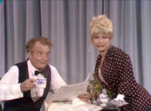 Joyce Jameson: To show you how much I love you, I'll never poison your coffee again! Red Skelton reacts