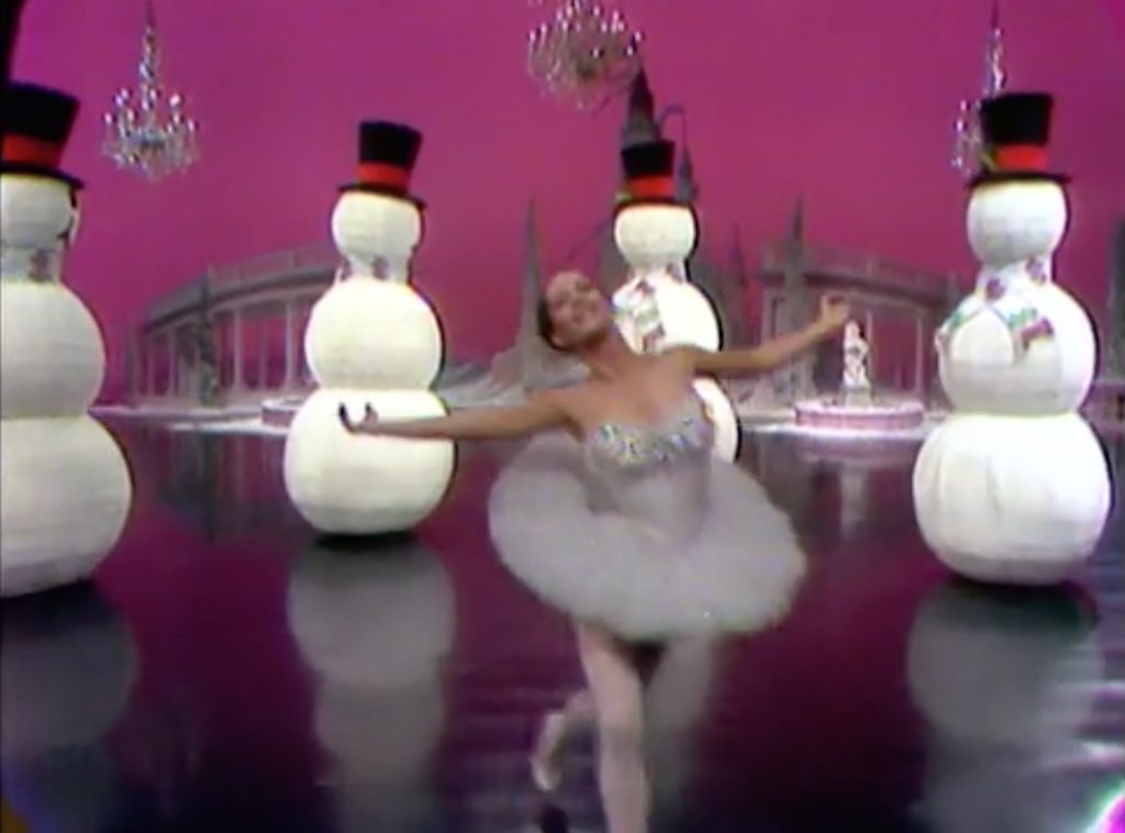 Imagined ballet sequence with Jillana and dancing snowmen