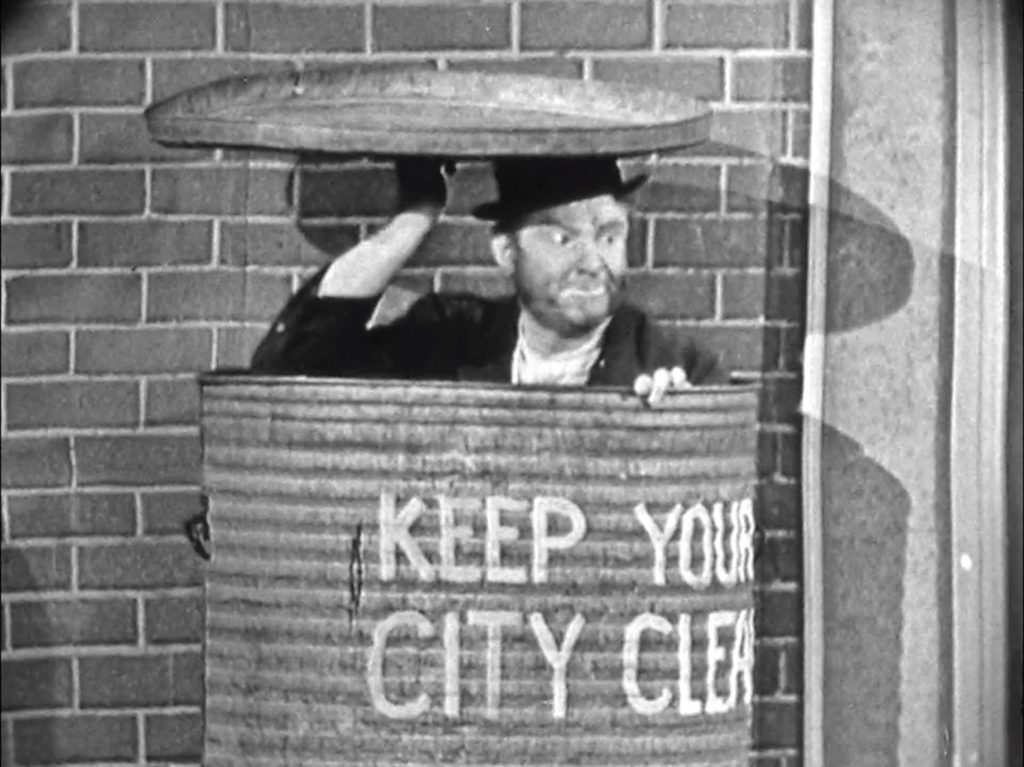 Freddie the Freeloader, shortly before he's hit!