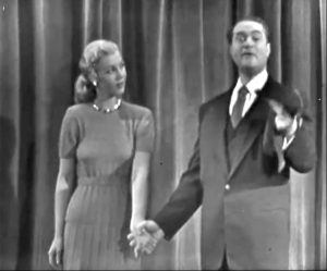 Lucille Knoch and Red Skelton on stage in "The Skeltons at Home"
