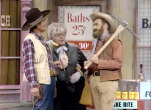 Sheriff Deadeye and the miner 49er in "The Best Sheriff Money Can Buy"