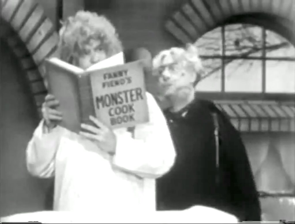 Prankenstein and Dracula reading the Monster Cook Book