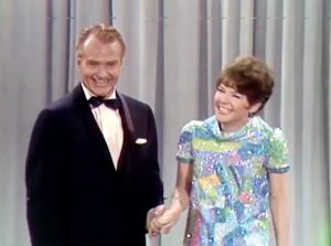 Red Skelton and Polly Bergen on stage in It Happened One Nut