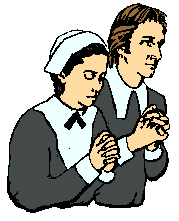 Pilgrims praying