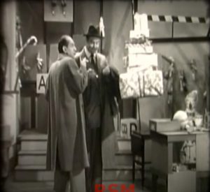 Ned Glass and Red Skelton do a present gag at the department store in "Christmas"