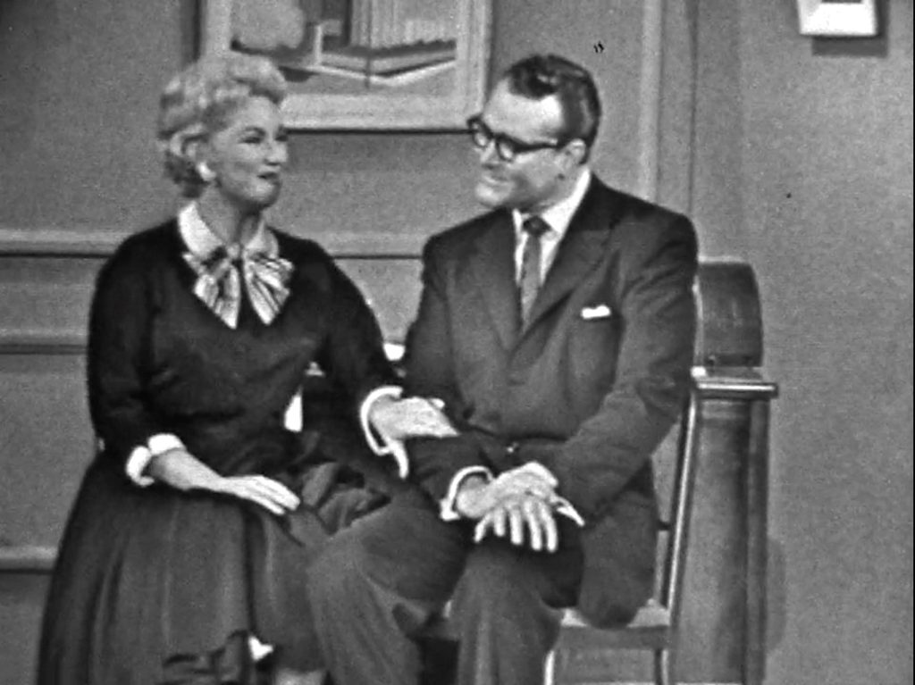 Ann Sothern and Red Skelton in a spoof of her Private Secretary TV series