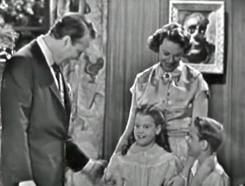 Red Skelton with his wife Georgia, children Valentina and Richard - from Christmas with the Skeltons