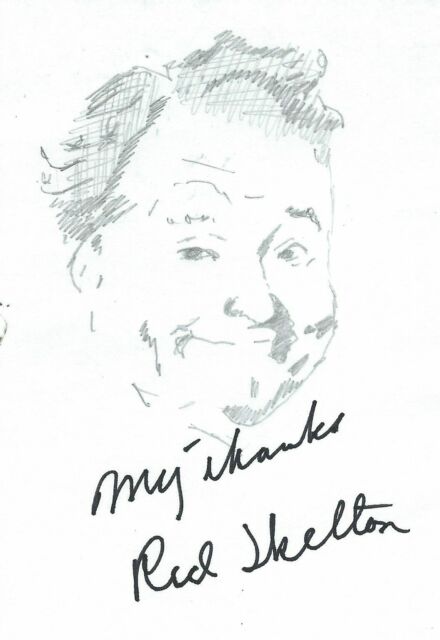 Red Skelton autograph & sketch