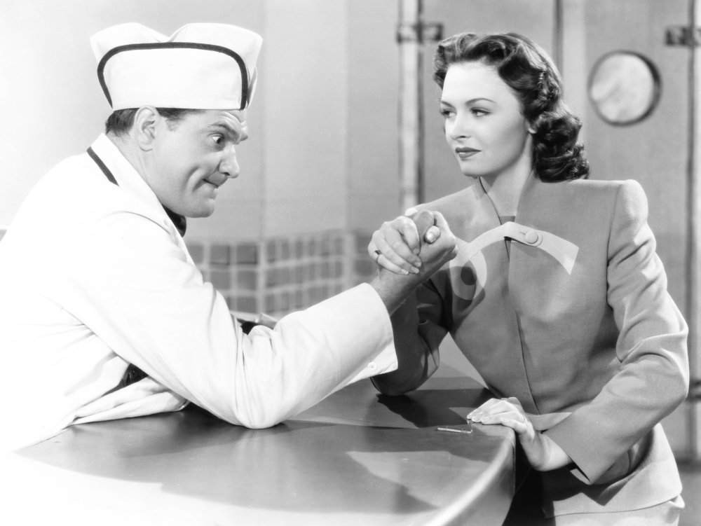 Red Skelton doing his soda jerk routine (with Donna Reed) in Thousands Cheer