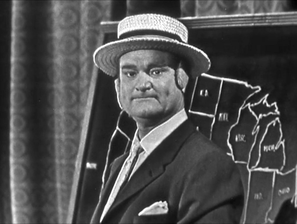 Red Skelton performing his Weatherman skit on Dial 'B' for Brush