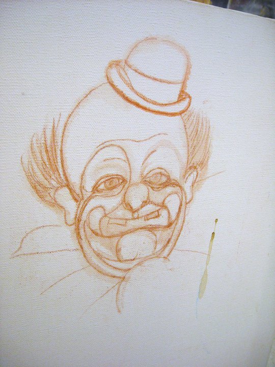 Red Skelton's final, unfinished painting