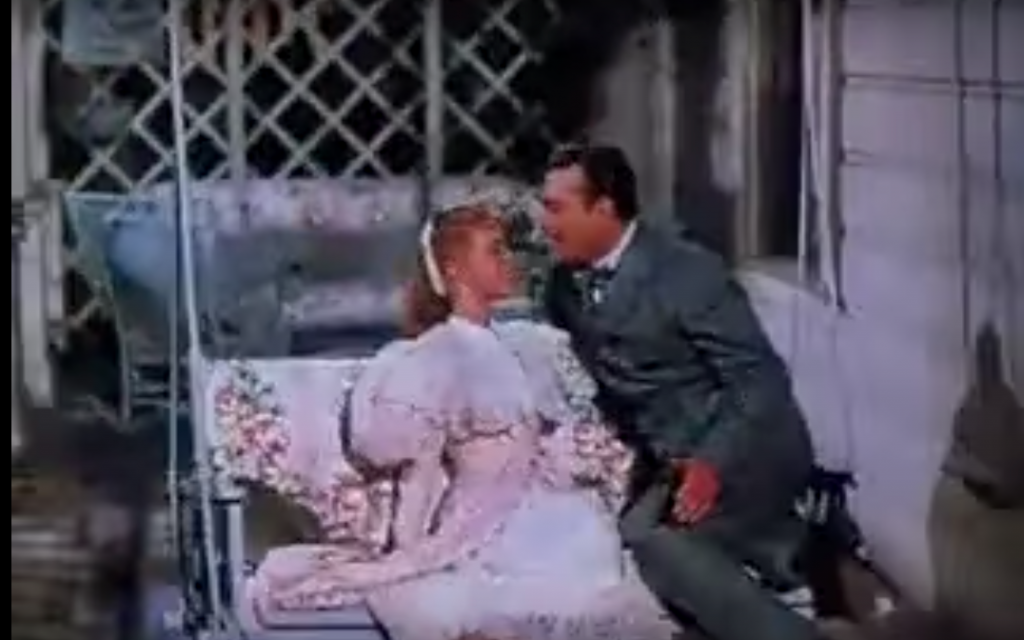 Sally Forest and Red Skelton courting