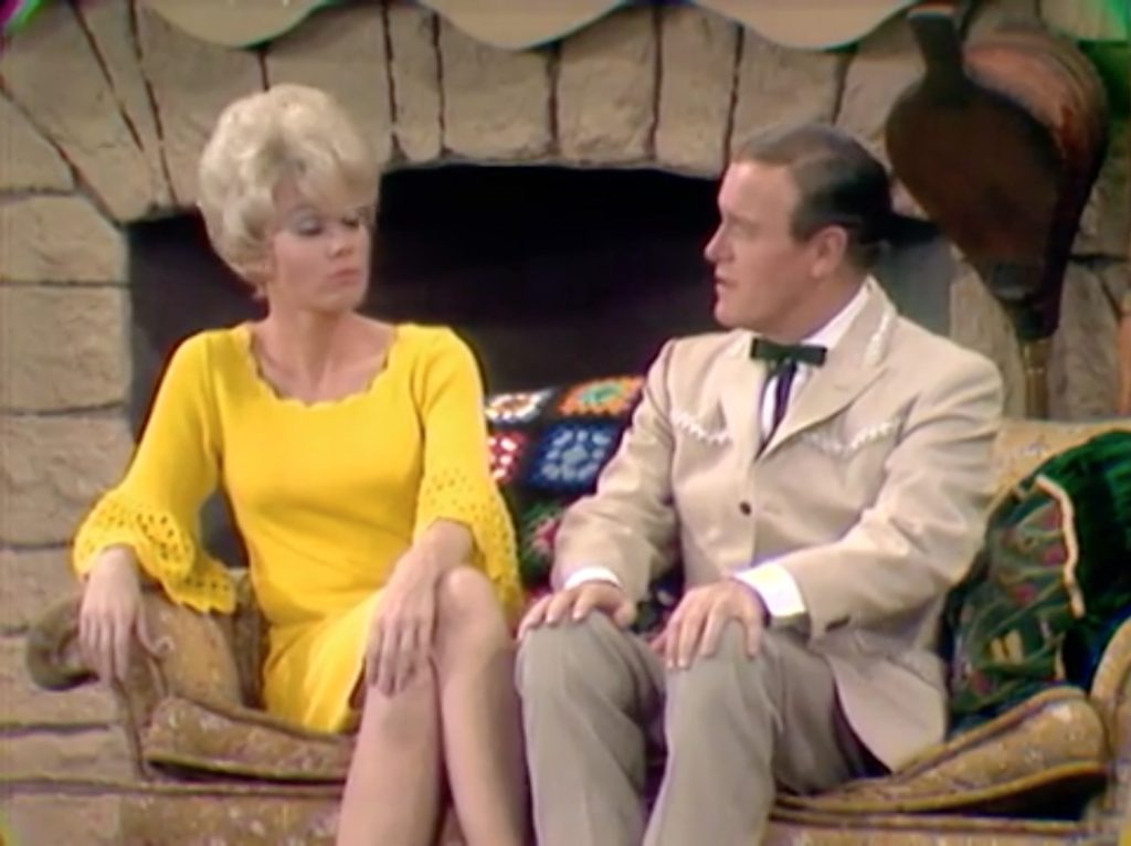 Pat Priest and Eddy Arnold in the soap opera 'The Many Loves of Mary Octopus" on station WORM in "San Fernando: Man with a Heart of Stolen Gold"