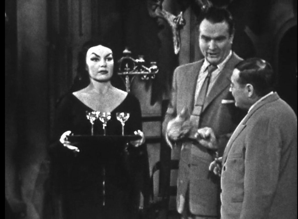 Peter Lorre's "wife", Vampira.
Vampira: He looks like a real dead wire to me.
Red: Well, this kid's slab happy!