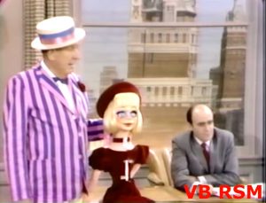 Paul Ford, his ventriloquist dummy Prunella, and the poor theatrical agent in "How Stupid of Cupid"