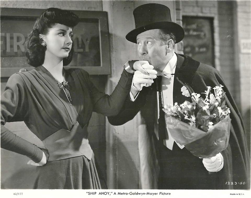 Virginia O’Brien and Bert Lahr in Ship Ahoy – she’s just not interested …. yet.