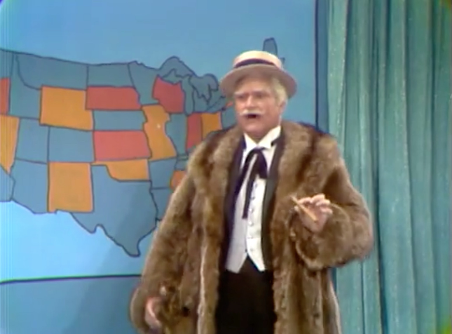 San Fernando Red does a funny, prop comedy weatherman routine