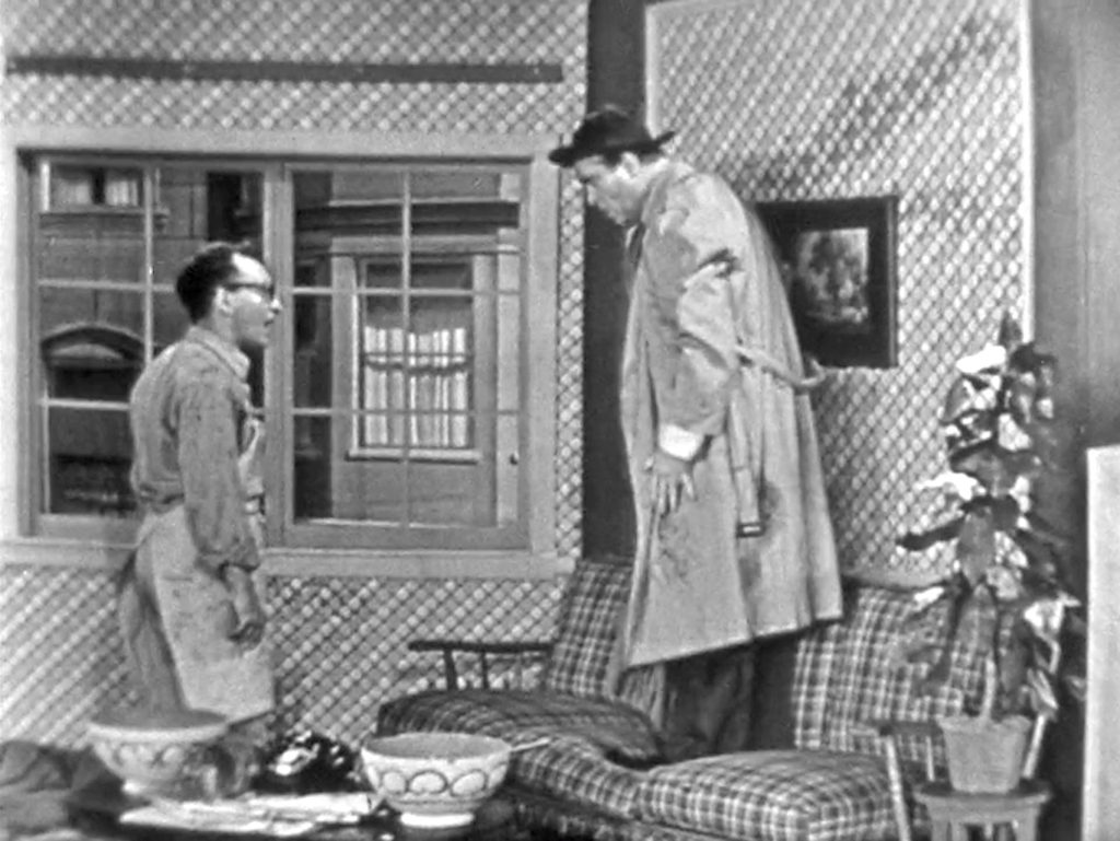 Just stand on the fire escape and we'll fix the curtains … what fire escape?